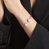 D.Side Pink Gold, Mother of Pearl and Diamonds Bracelet